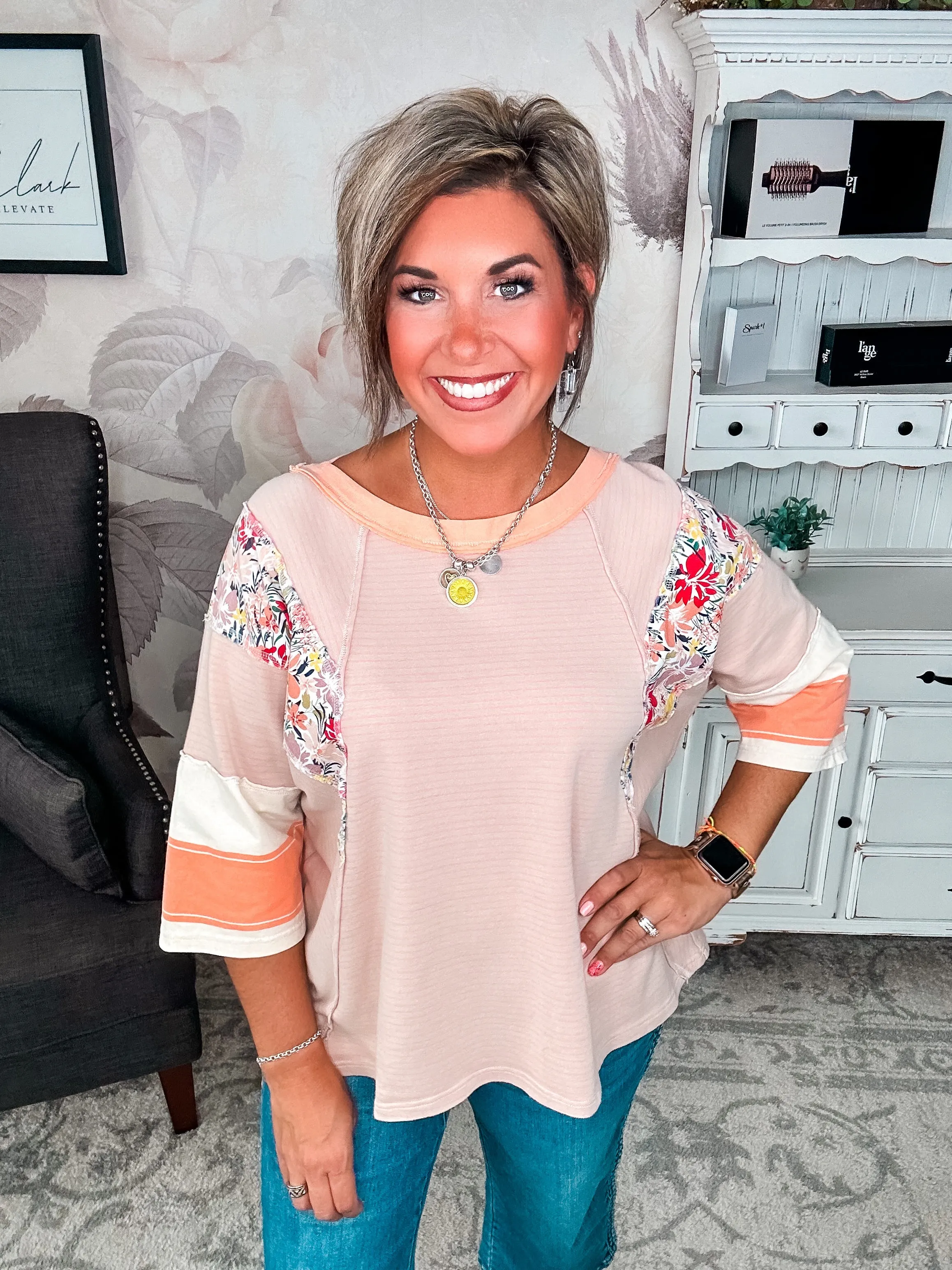 All I See Is You Tunic Top - Apricot