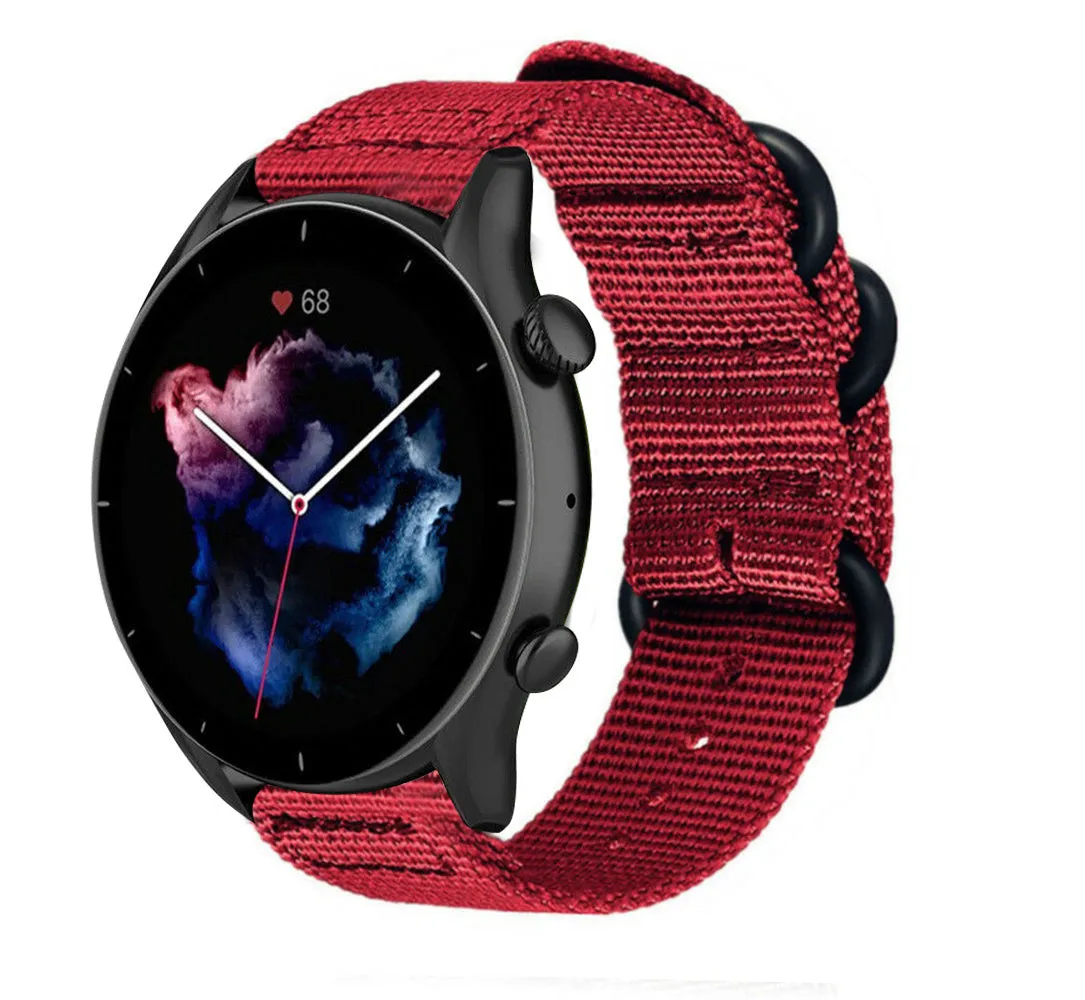 Amazfit GTR 3 (Pro) Nylon Strap with Buckle (Red)