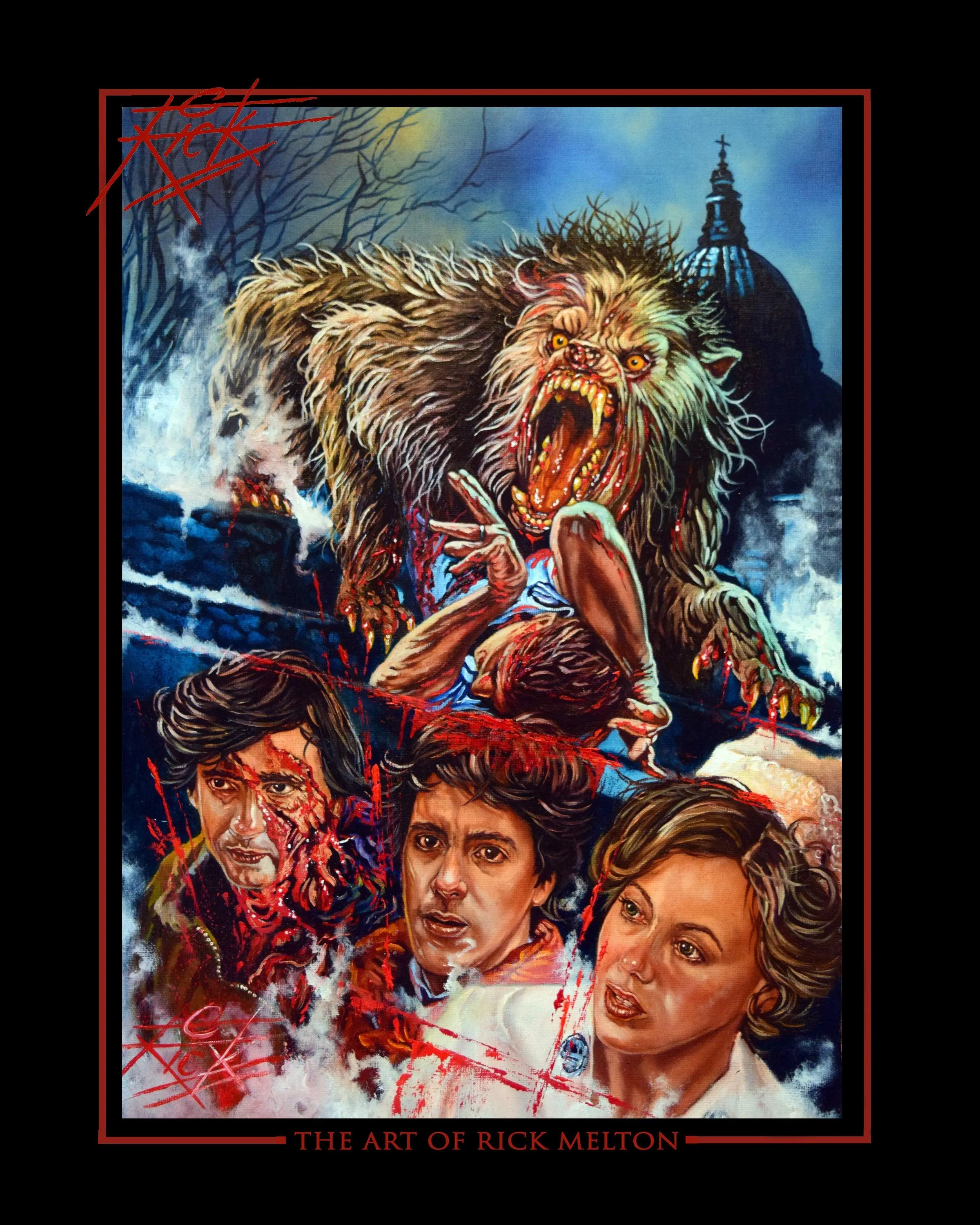 American Werewolf London - Classic Horror Movie T-Shirt by Rick Melton