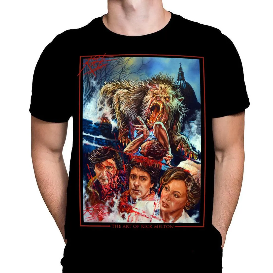 American Werewolf London - Classic Horror Movie T-Shirt by Rick Melton