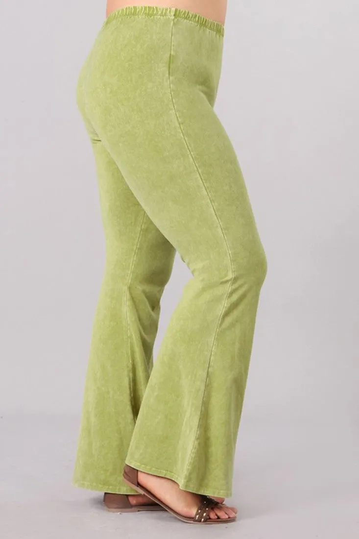 Bell Bottoms Denim Colored Yoga Pants Pear Green