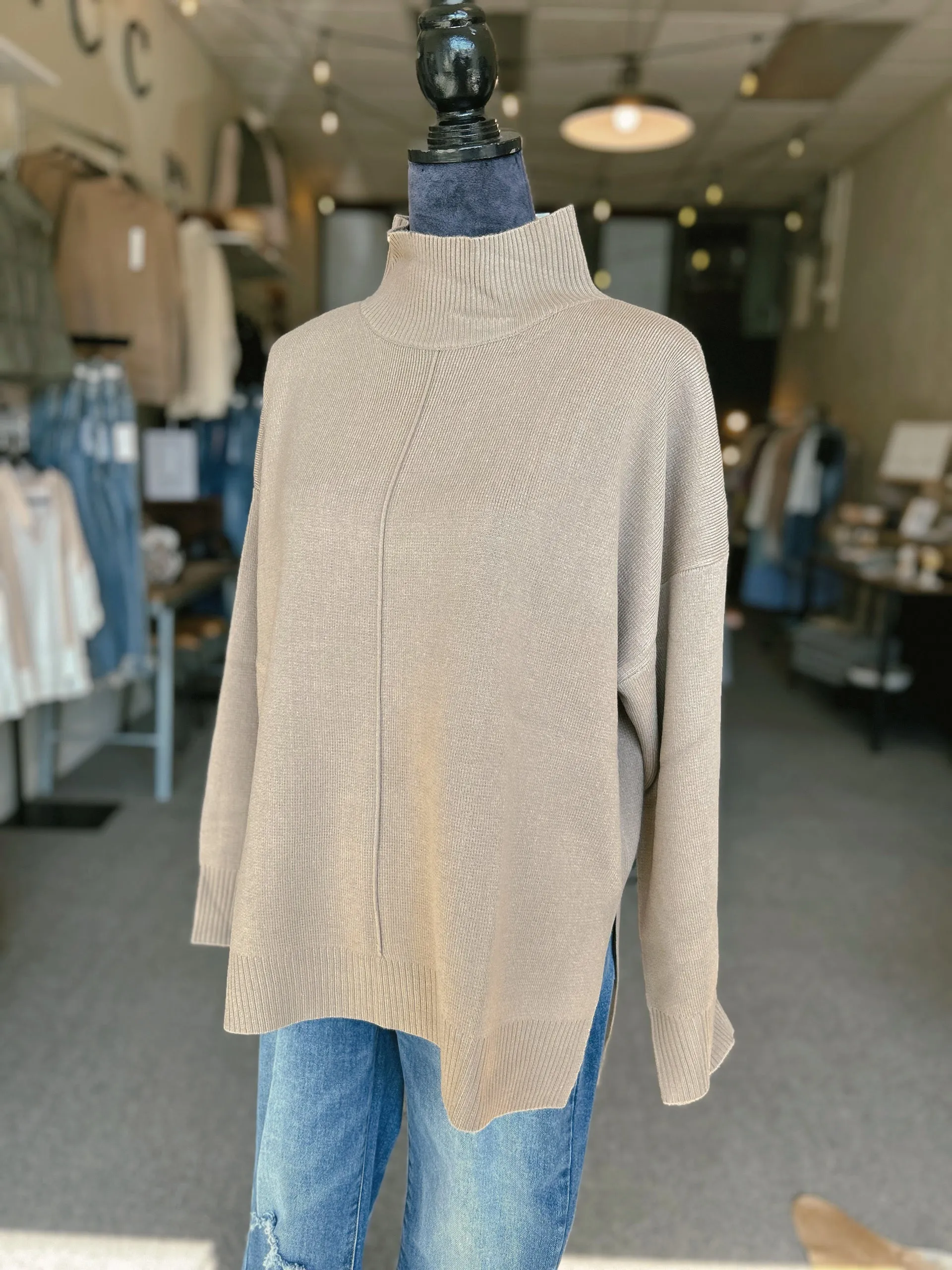 Cozy Chick Mock Neck Sweater