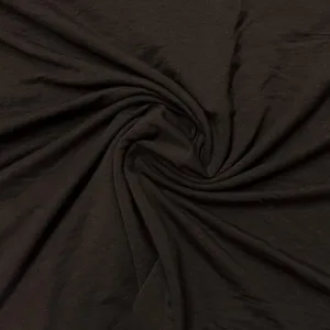 Dark Coffee Bamboo Stretch French Terry Fabric