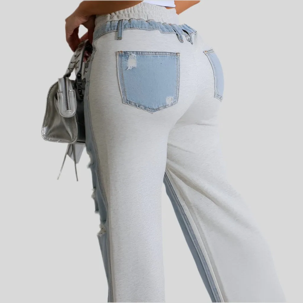 Denim Front Sweatpants