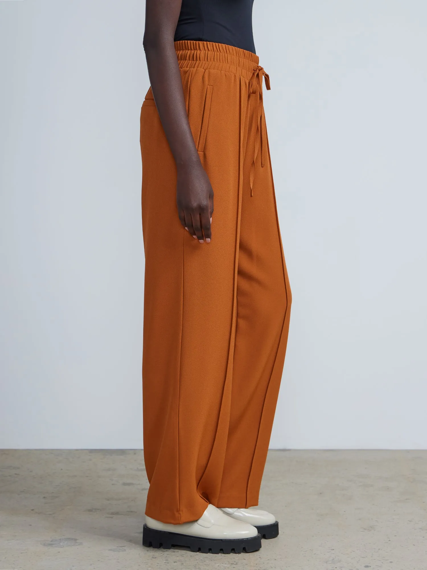 Drawstring Wide Leg Pants