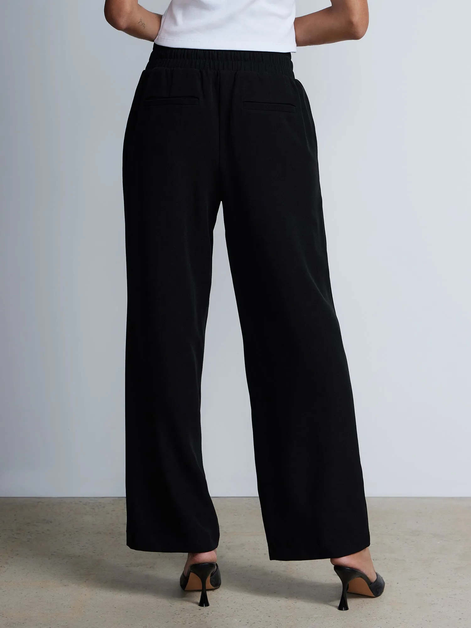 Drawstring Wide Leg Pants