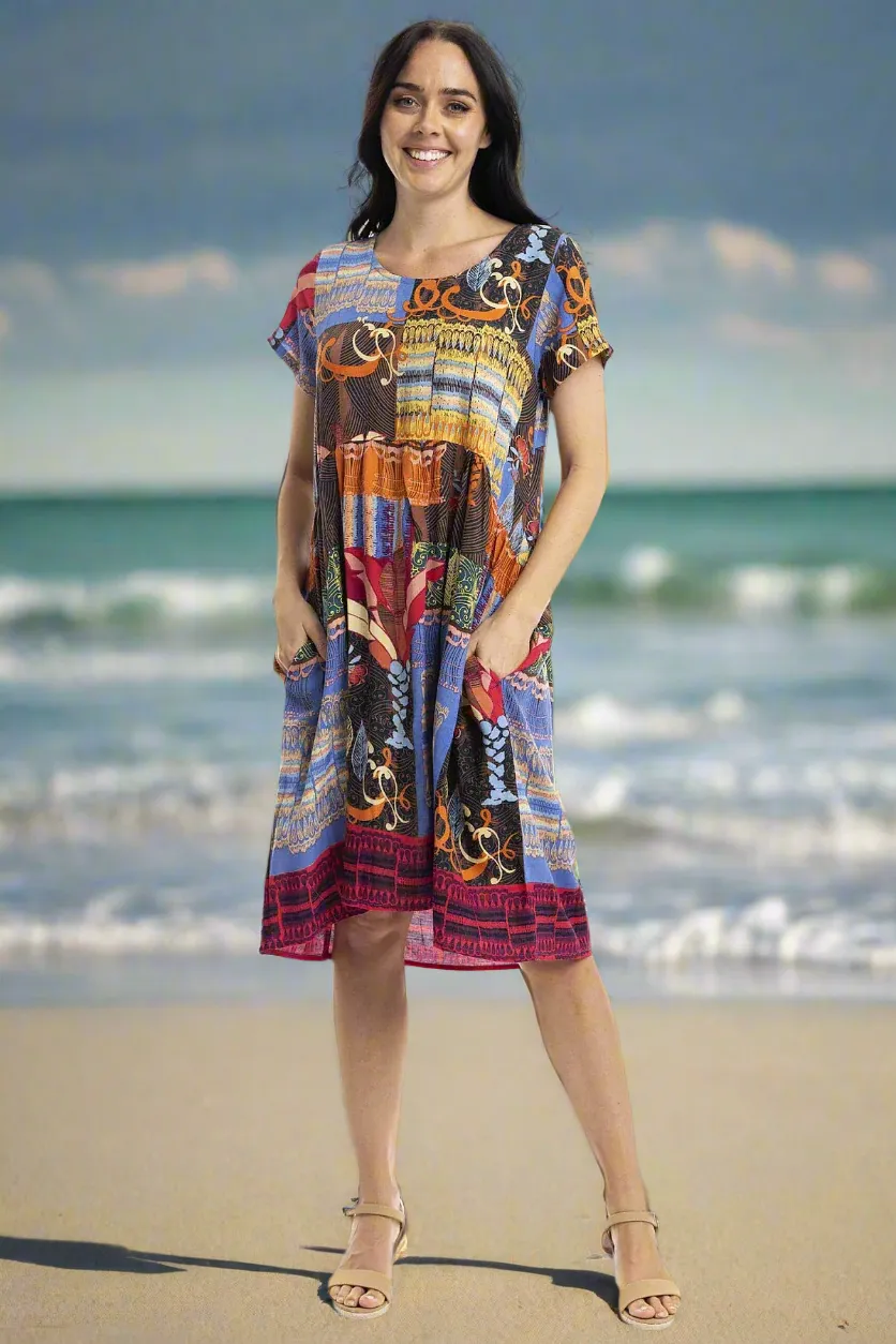 El Gouna Boxy Tunic Dress with Ruched Waist