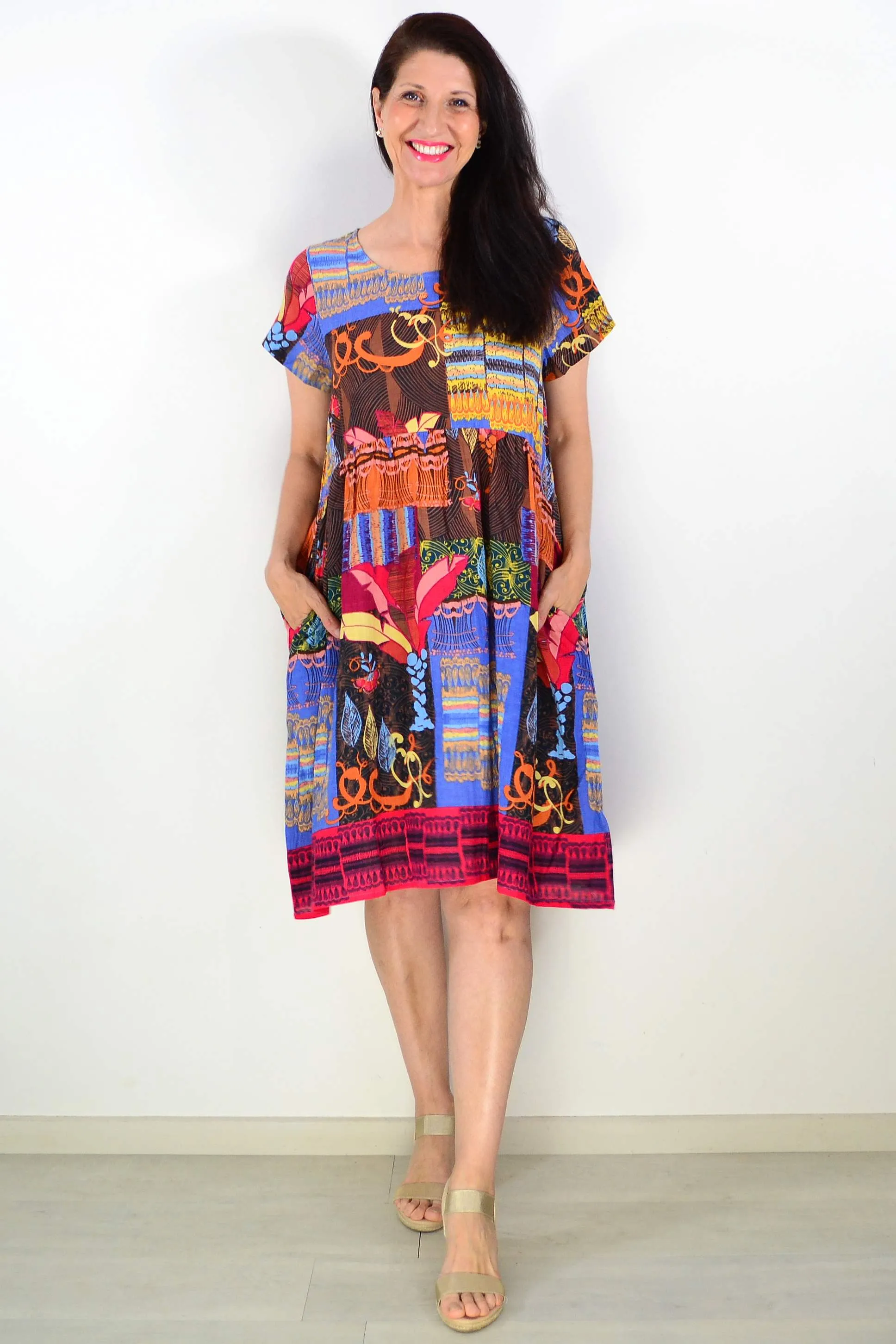 El Gouna Boxy Tunic Dress with Ruched Waist