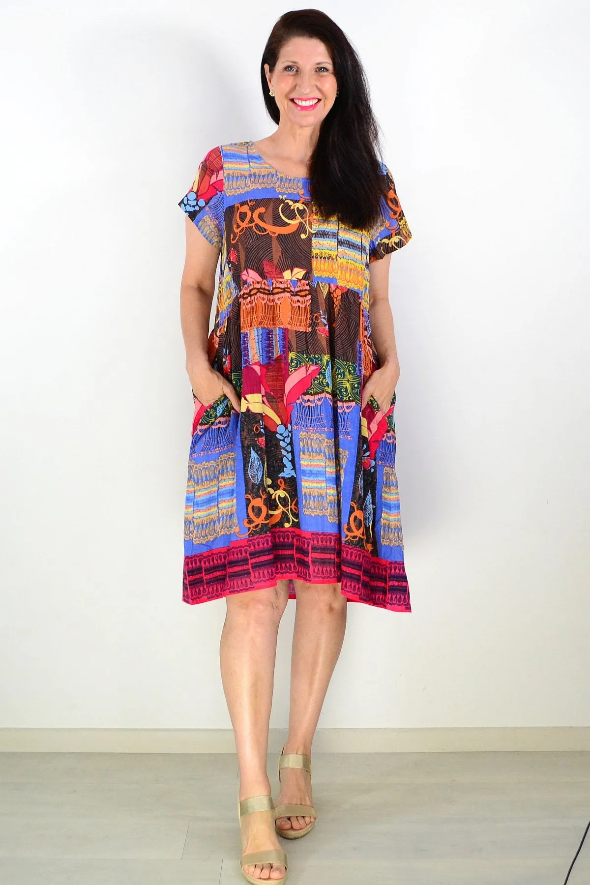 El Gouna Boxy Tunic Dress with Ruched Waist