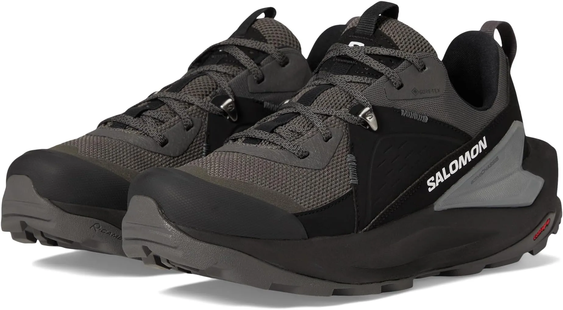 Elixir GORE-TEX Salomon Hiking Shoes, Black/Magnet/Quiet Shade