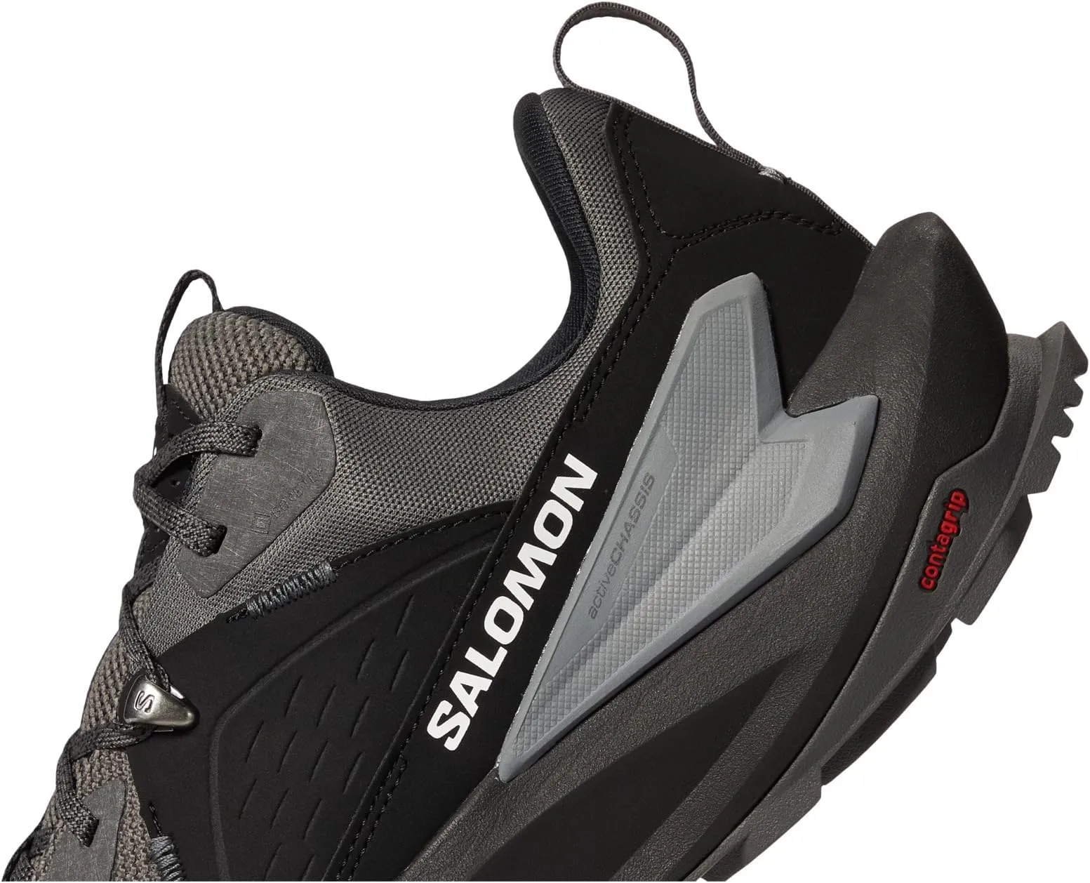 Elixir GORE-TEX Salomon Hiking Shoes, Black/Magnet/Quiet Shade