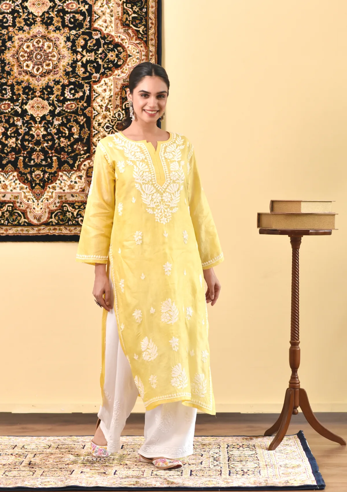 Faza Silk Straight Kurta