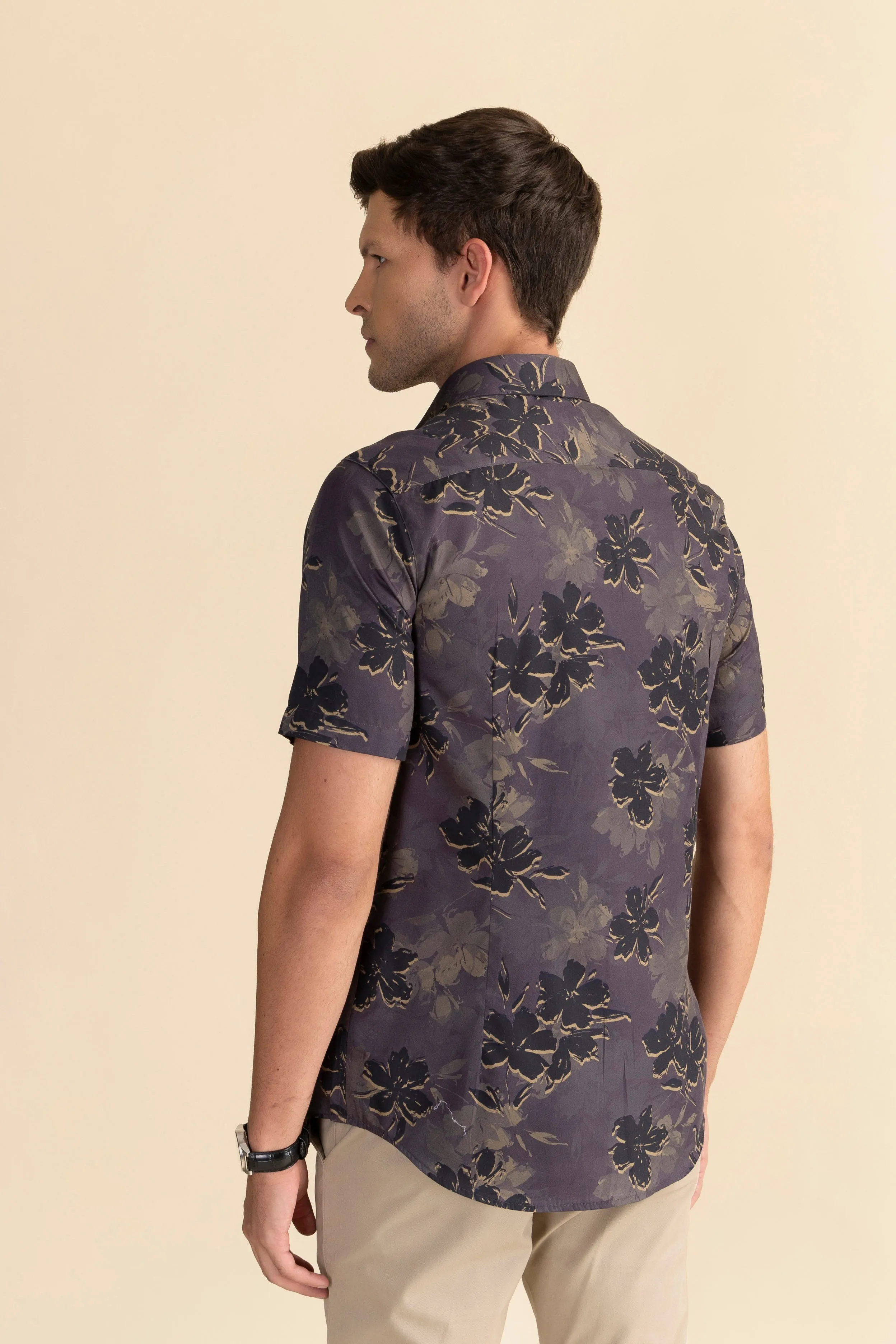 Floral satin shirt EOSS