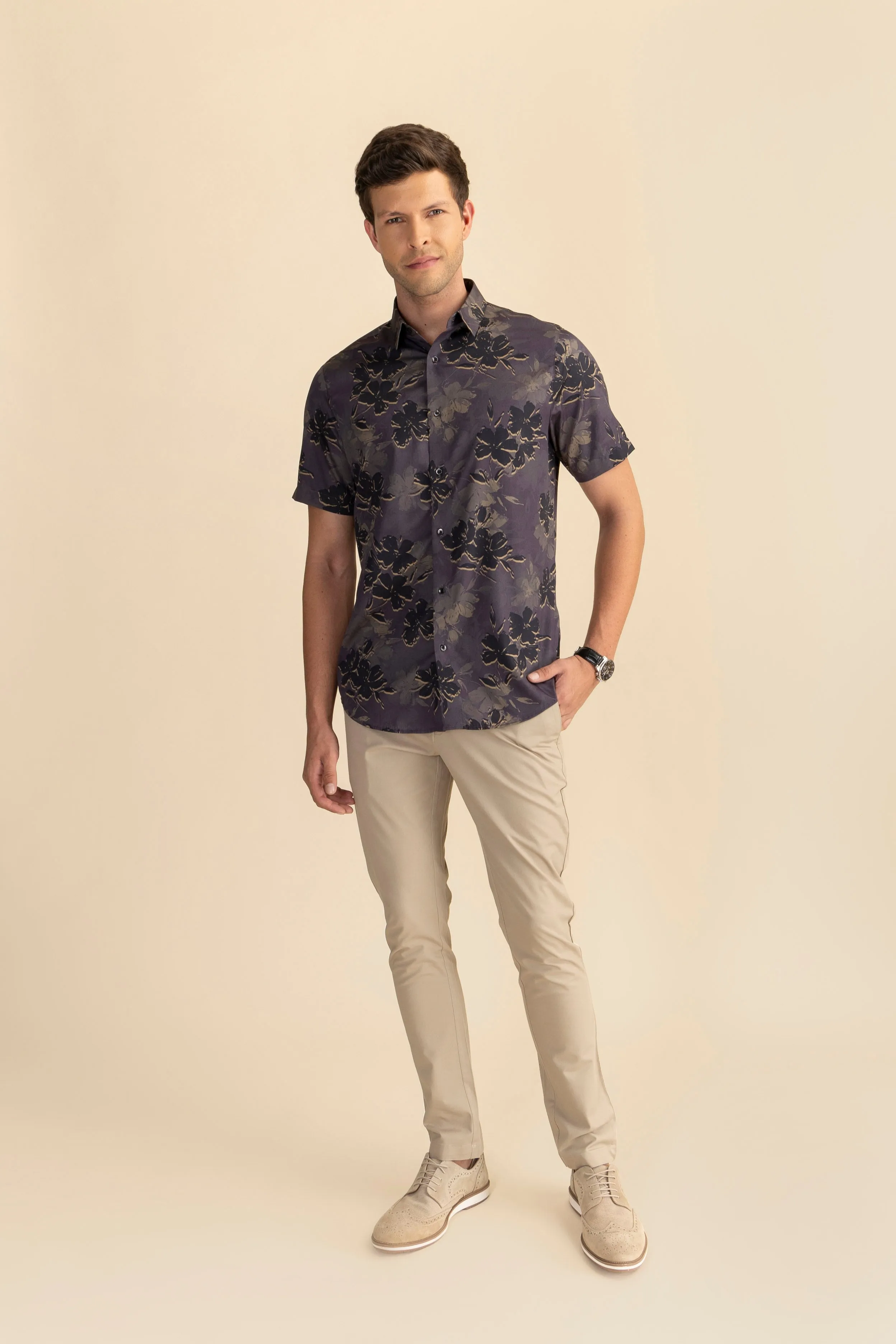 Floral satin shirt EOSS