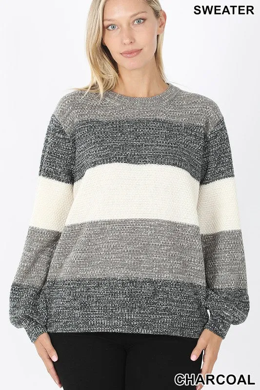 Grey Block Sweater