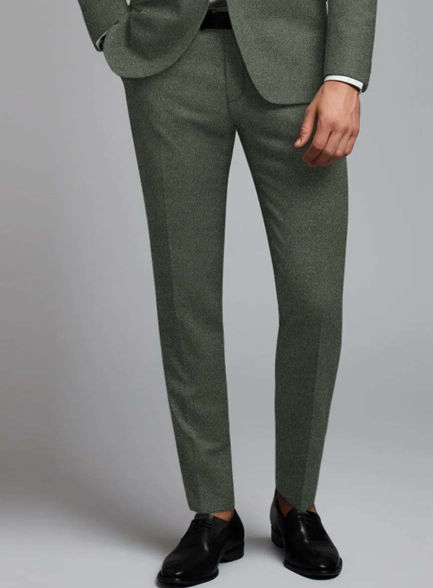 Italian Quelo Green Twill Flannel Pants