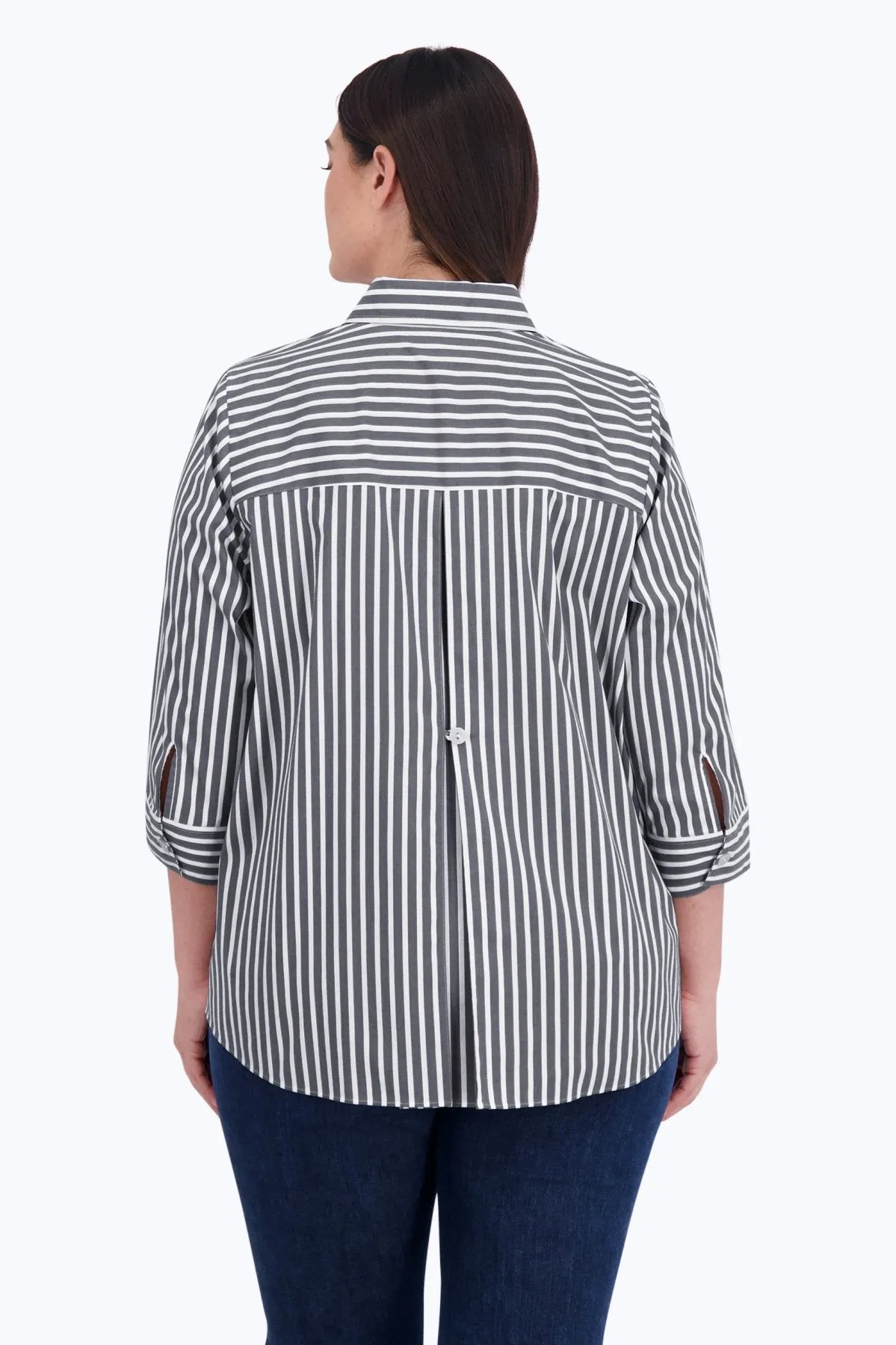 Kelly Plus Stretch No Iron Stripe Shirt