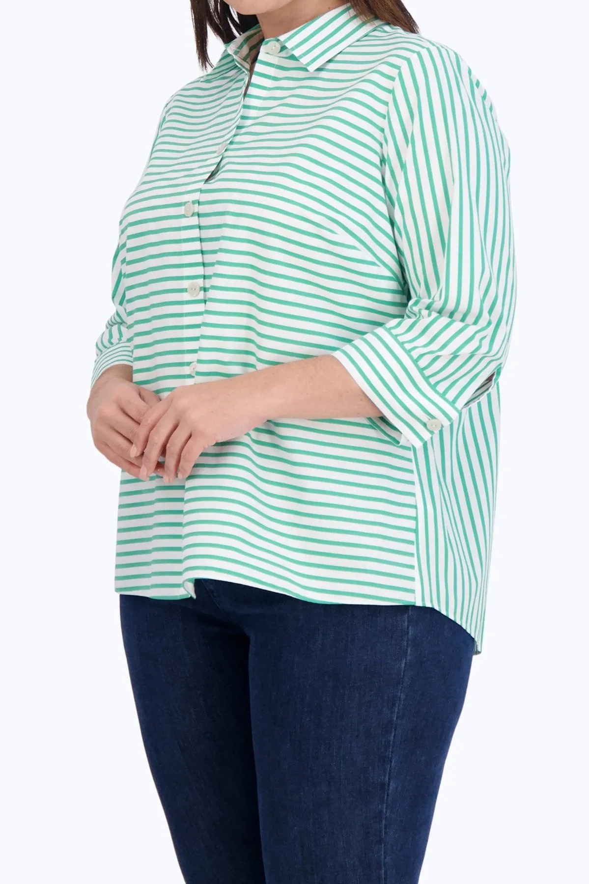 Kelly Plus Stretch No Iron Stripe Shirt