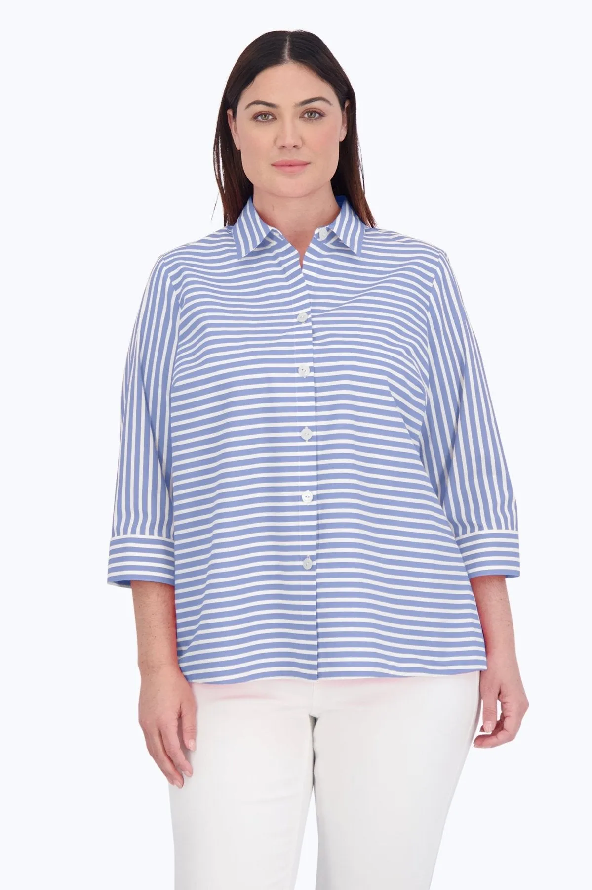 Kelly Plus Stretch No Iron Stripe Shirt