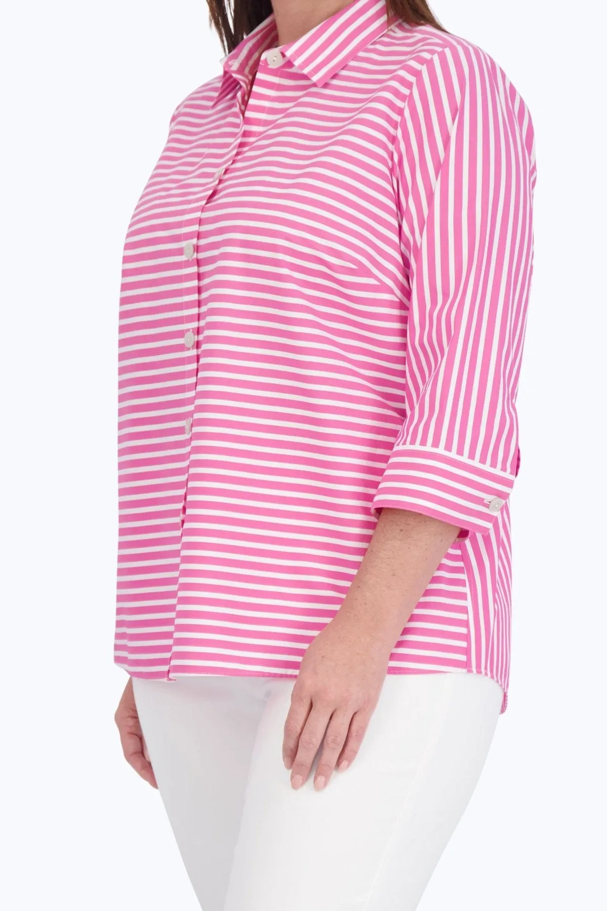 Kelly Plus Stretch No Iron Stripe Shirt