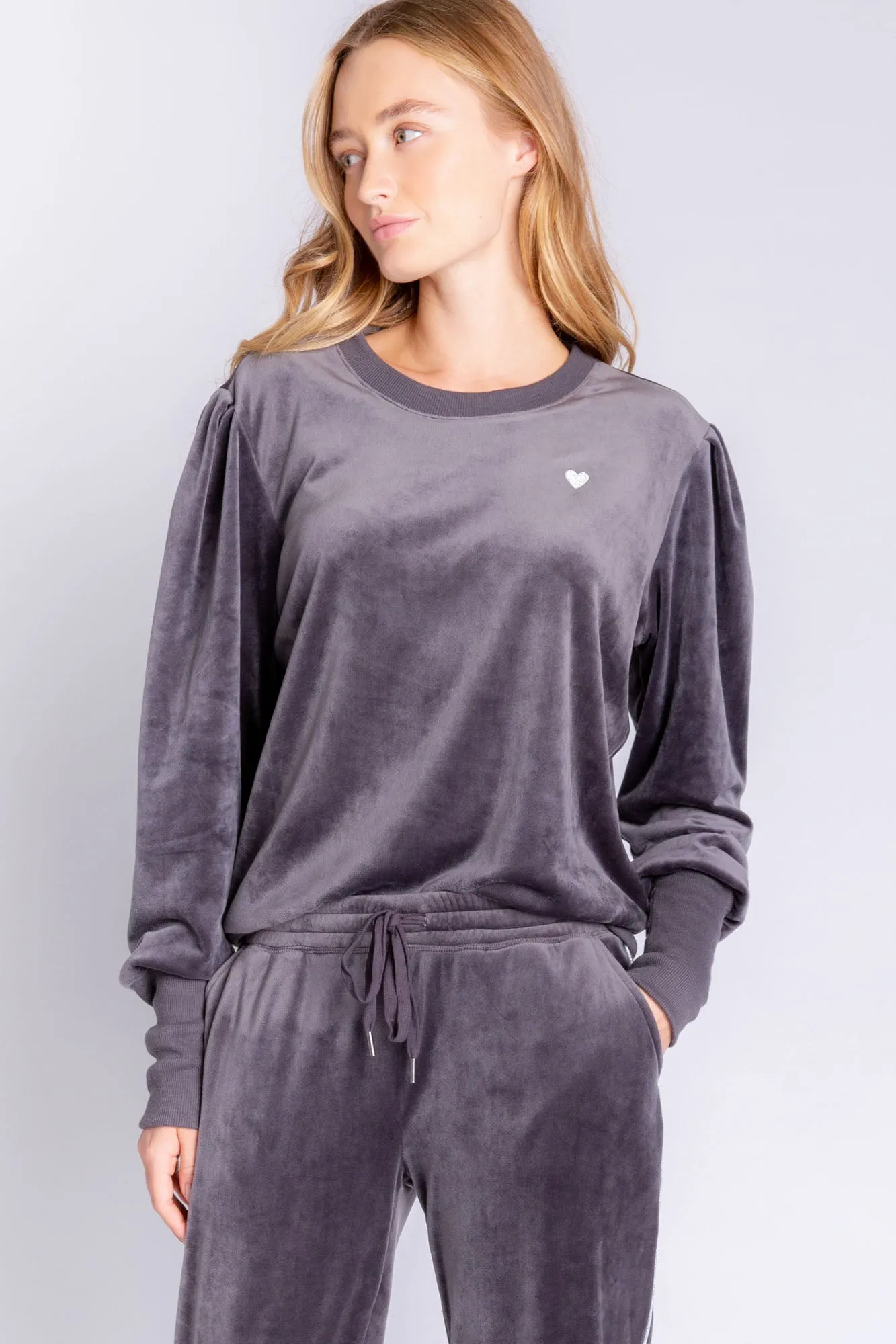 Long Sleeve Velour Top