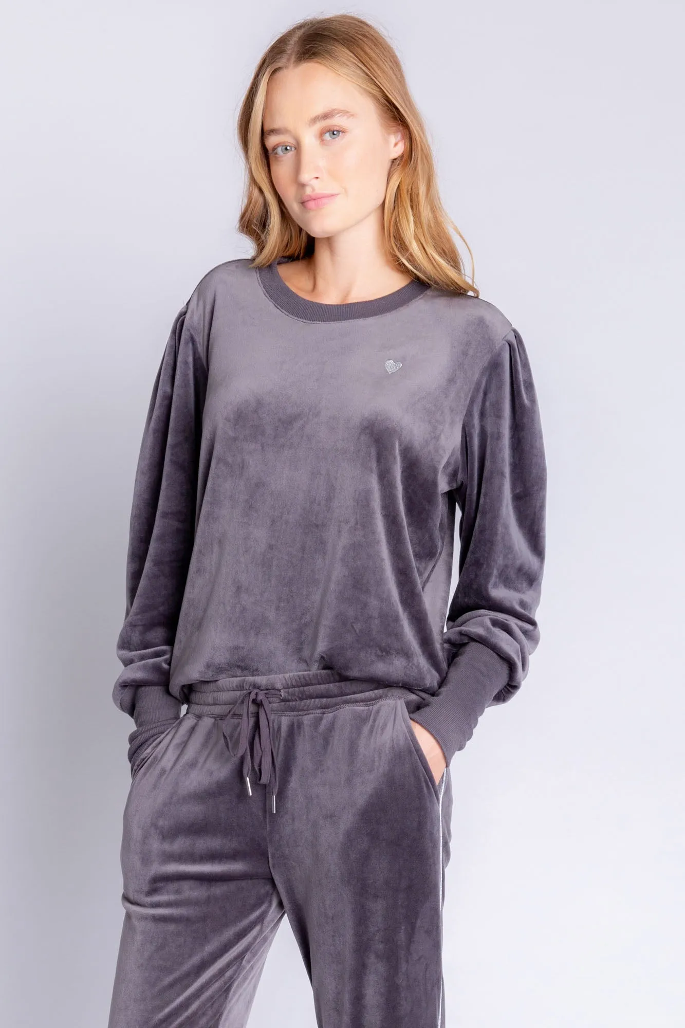 Long Sleeve Velour Top