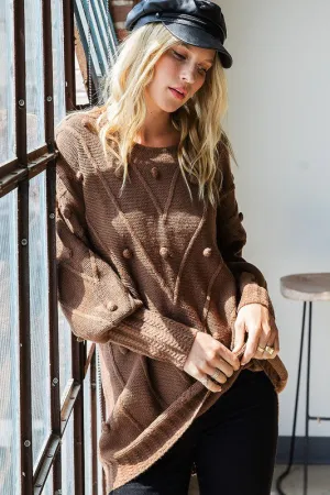 Mocha Pom Sweater