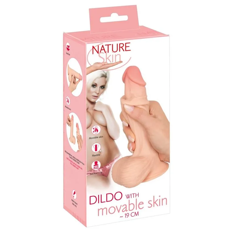 Nature Flexible 7.3 Inch Dildo With Movable Skin