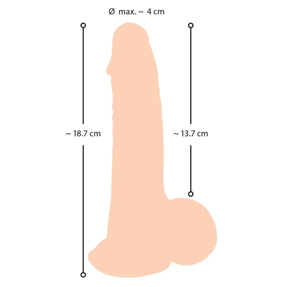 Nature Flexible 7.3 Inch Dildo With Movable Skin