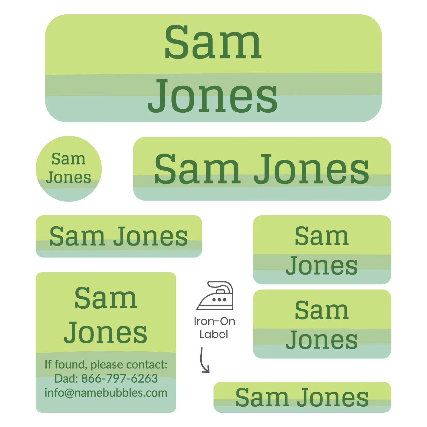 Ombre Sleepaway Camp Labels Pack