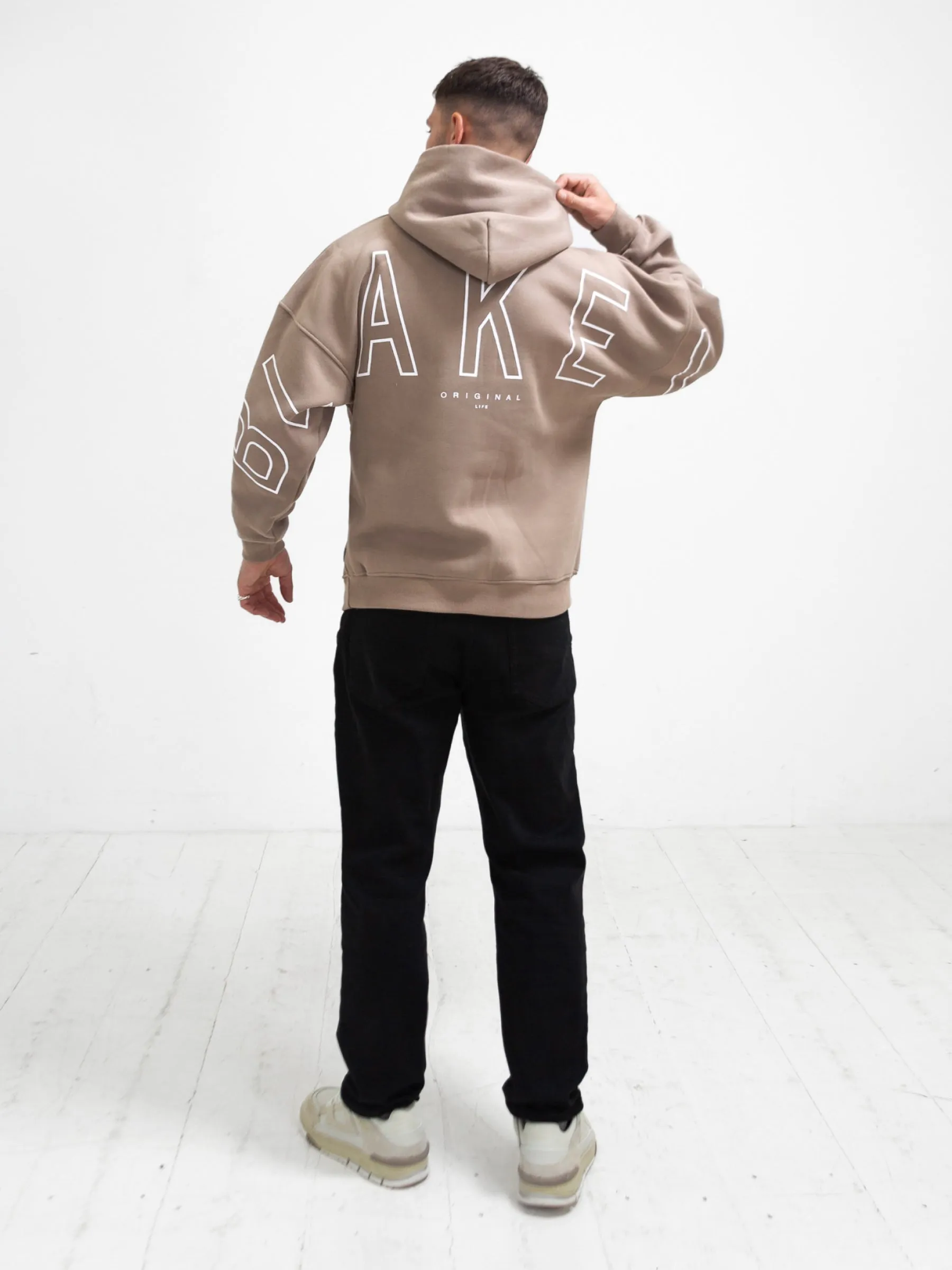 Outline Idris Oversized Hoodie - Brown