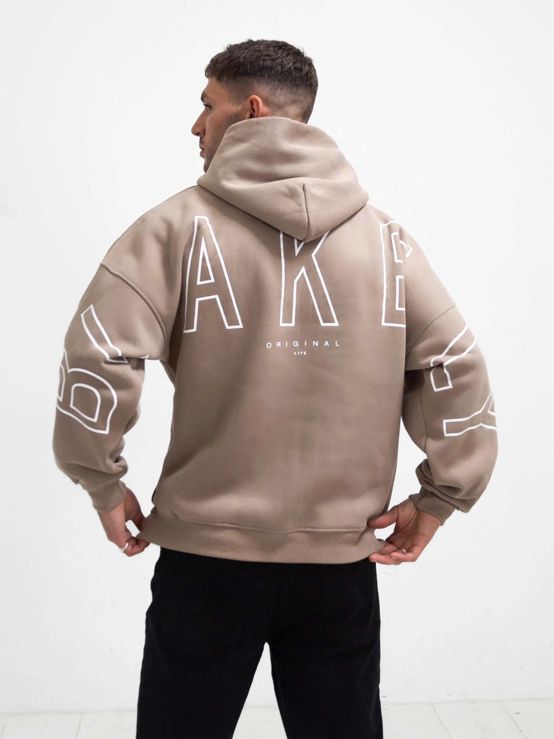 Outline Idris Oversized Hoodie - Brown