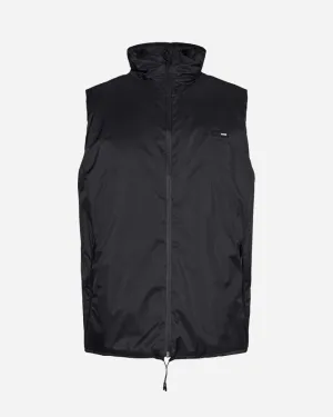 Padded Nylon Vest - Black