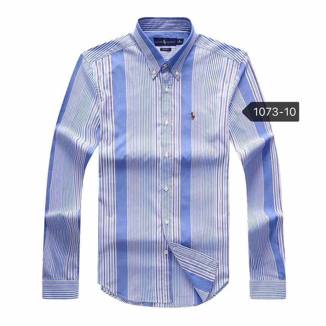 PRL Custom Fit Striped Shirt- Blue