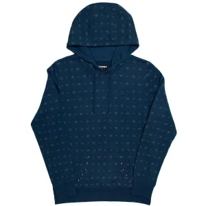 "MESA" NAVY W/WHITE AZTEC PATTERN & SILVER STUDS HOOEY HOODY