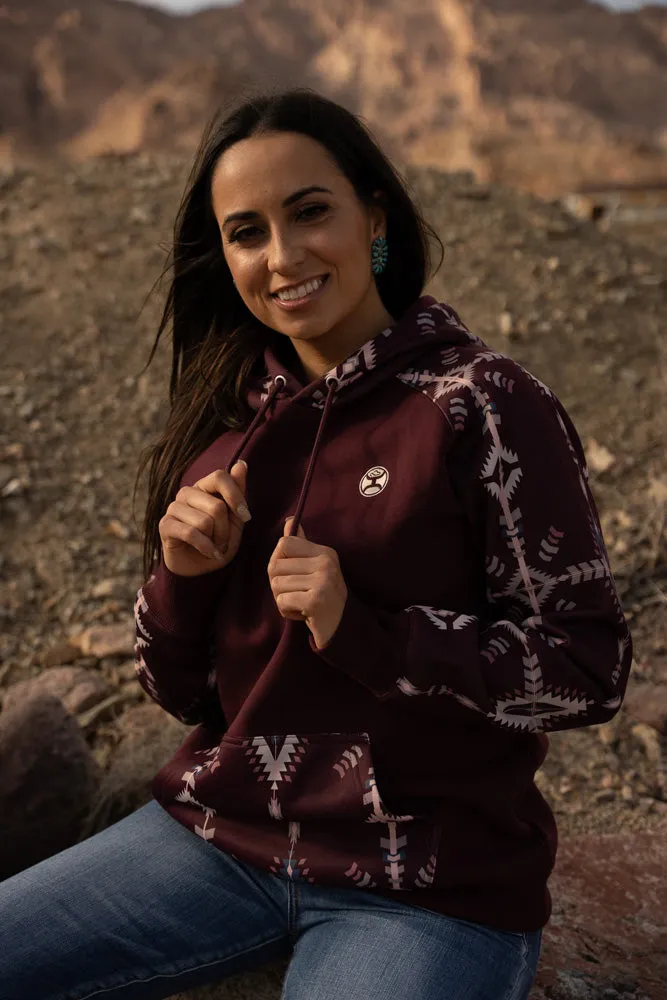 "Summit" Maroon / Aztec Hoody