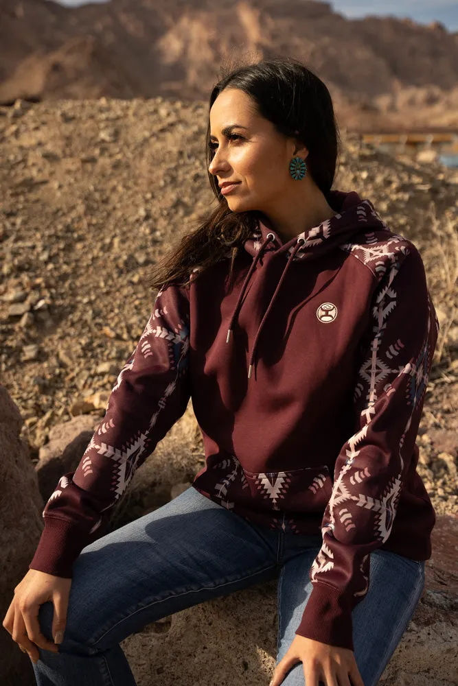 "Summit" Maroon / Aztec Hoody