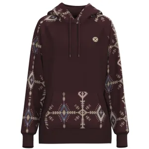 "Summit" Maroon / Aztec Hoody