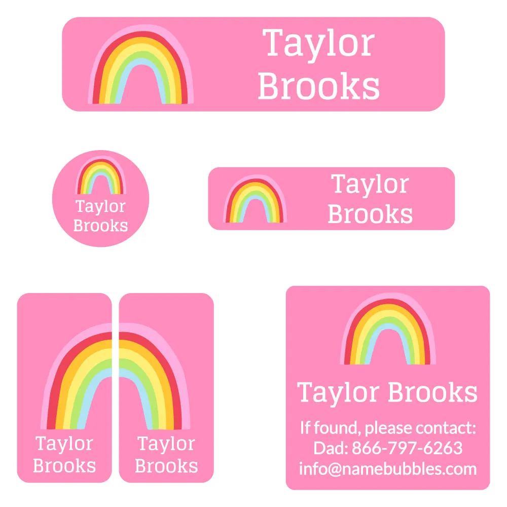 Rainbows Camp Labels Pack