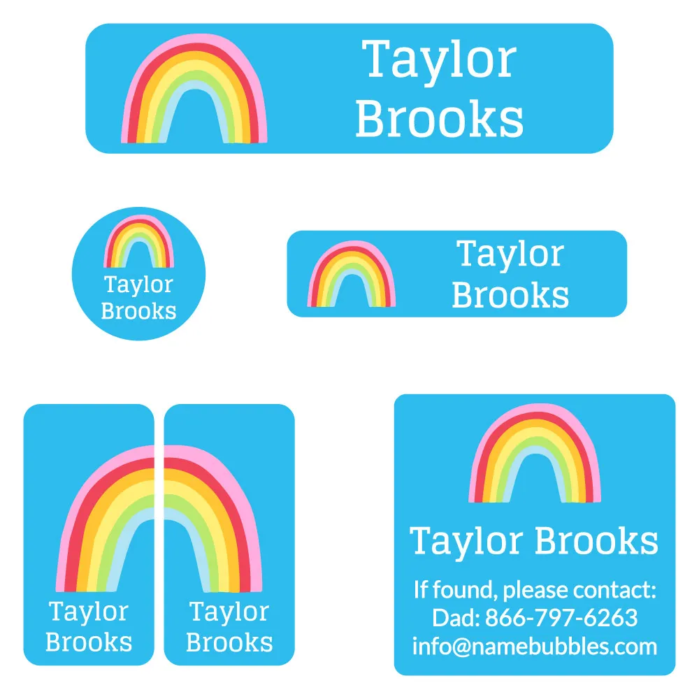 Rainbows Camp Labels Pack