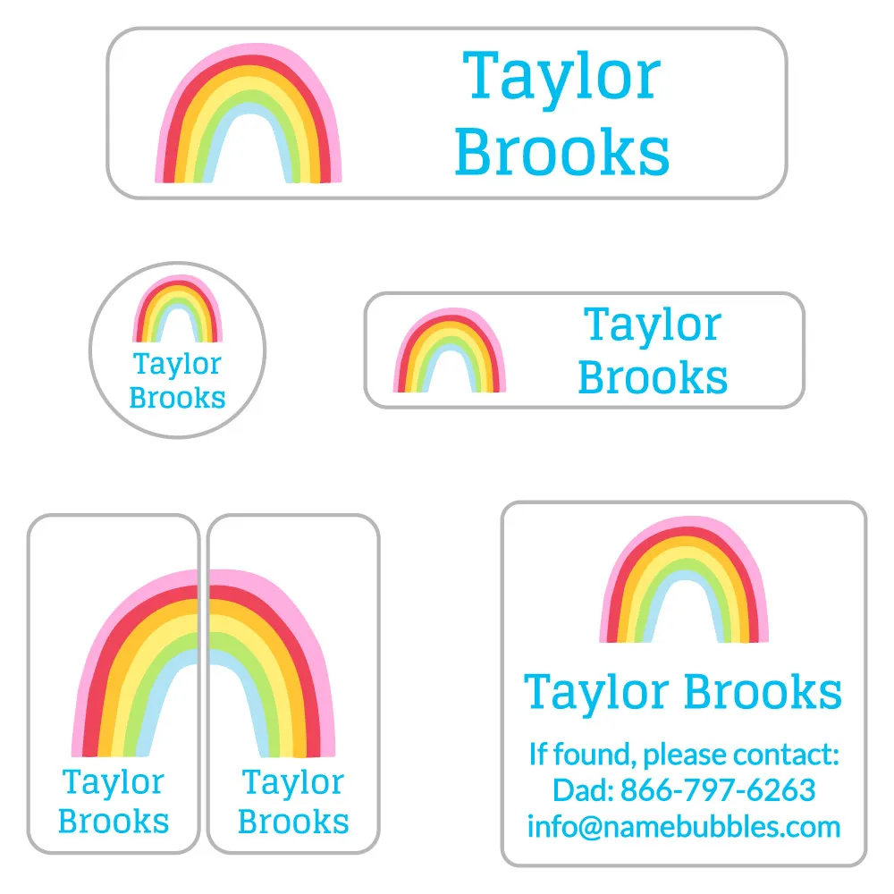 Rainbows Camp Labels Pack