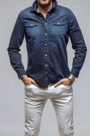 Ranger Colored Denim Snap Shirt In Blue Cina