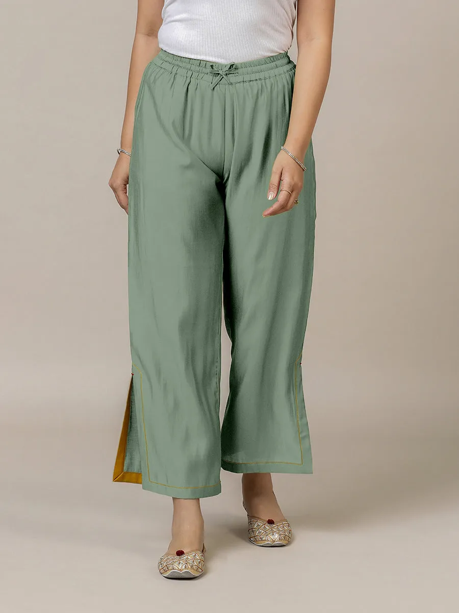 Saba x Rozaana | Mint Green Cotton Silk Pants