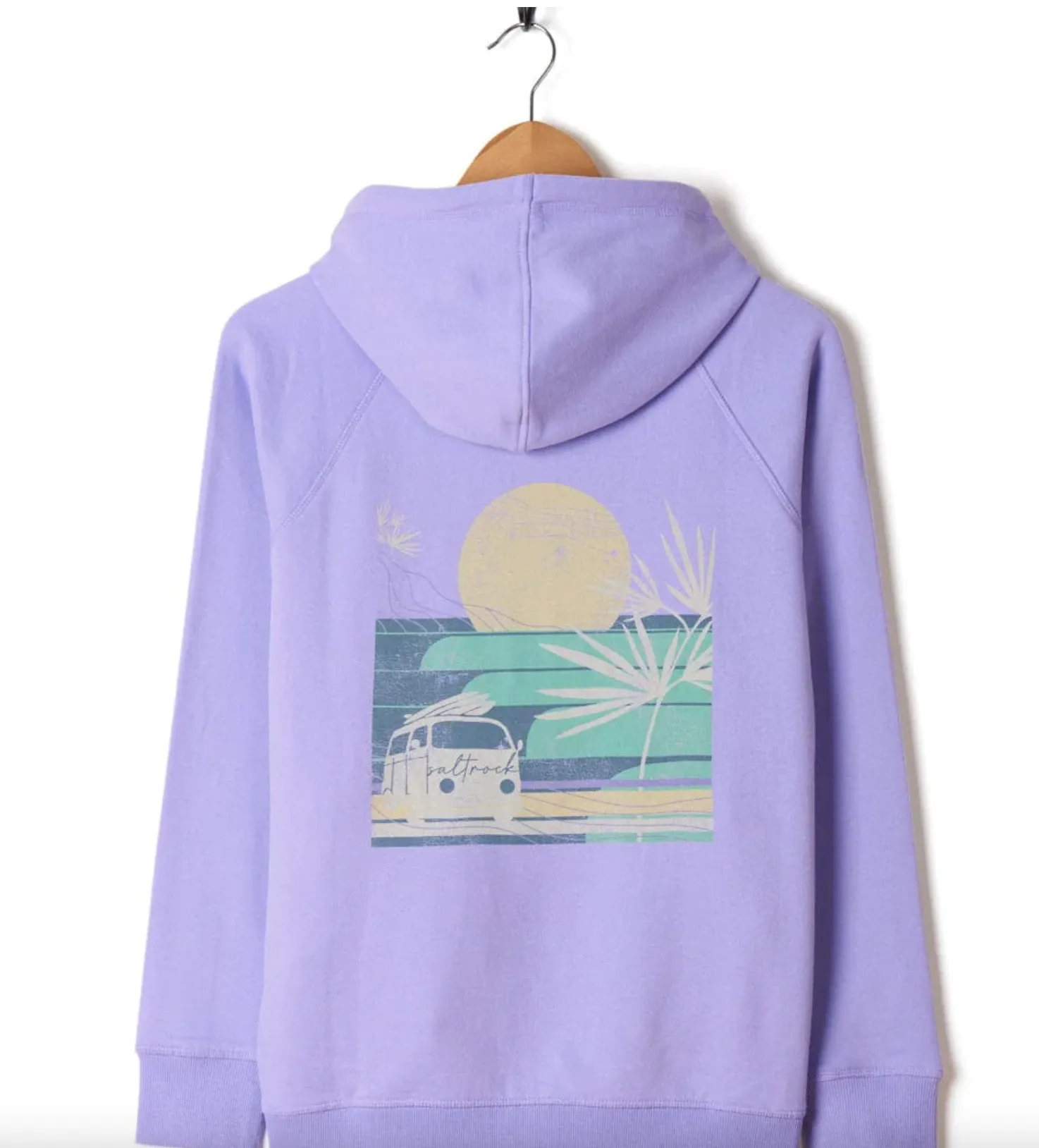 Saltrock Poster - Womens Zip Hoodie - Lilac