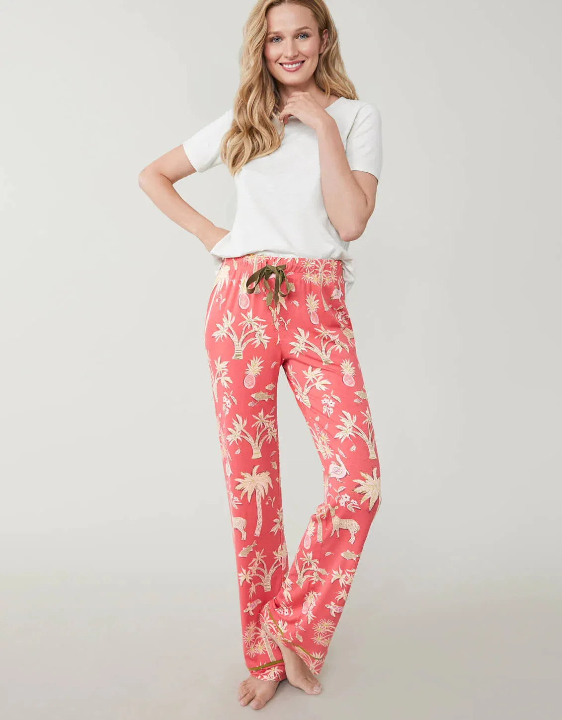 Spartina - Pajama Pant Lowcountry Fauna Red