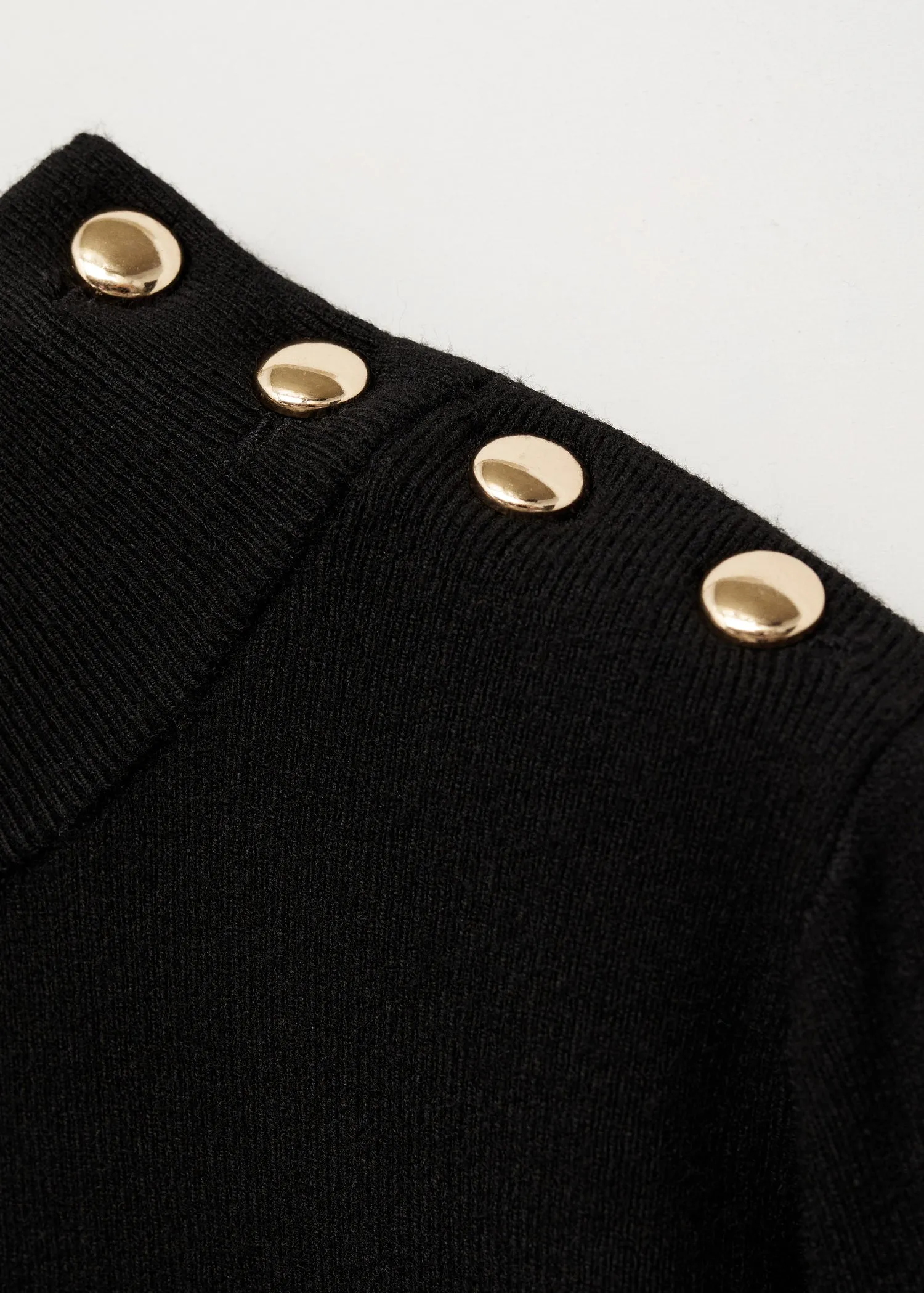 Sweater with shoulder buttons - Black