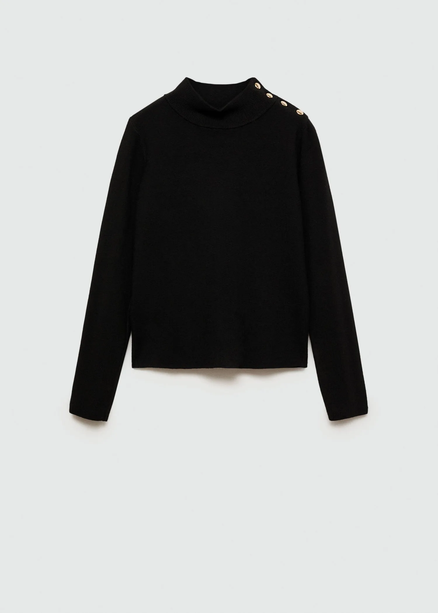 Sweater with shoulder buttons - Black