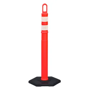 Traffix Devices 42" Tall Looper Tube Delineator Post - 12 Lbs Base - Orange