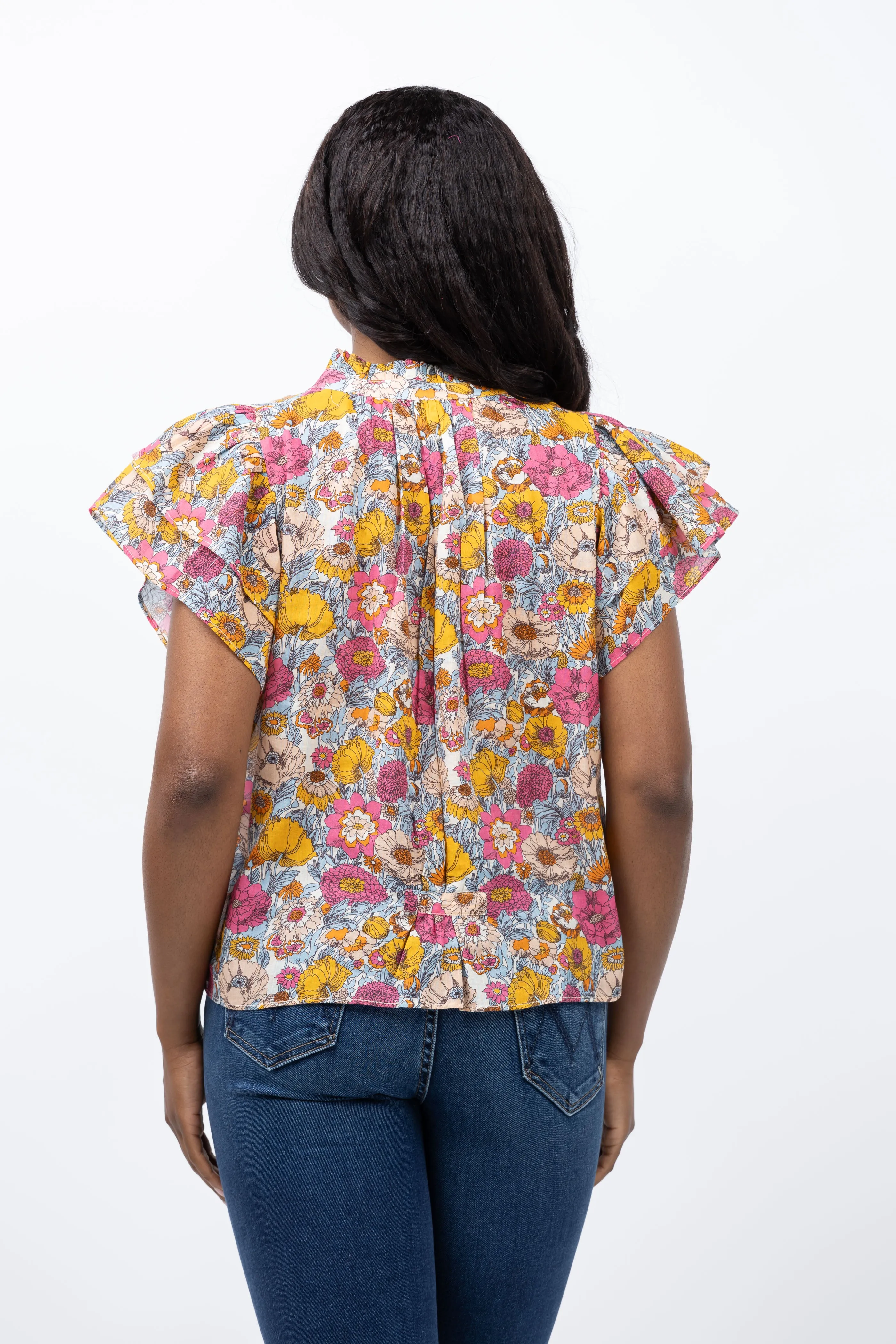 Trovata Clover Blouse in Dawn Fleurettes