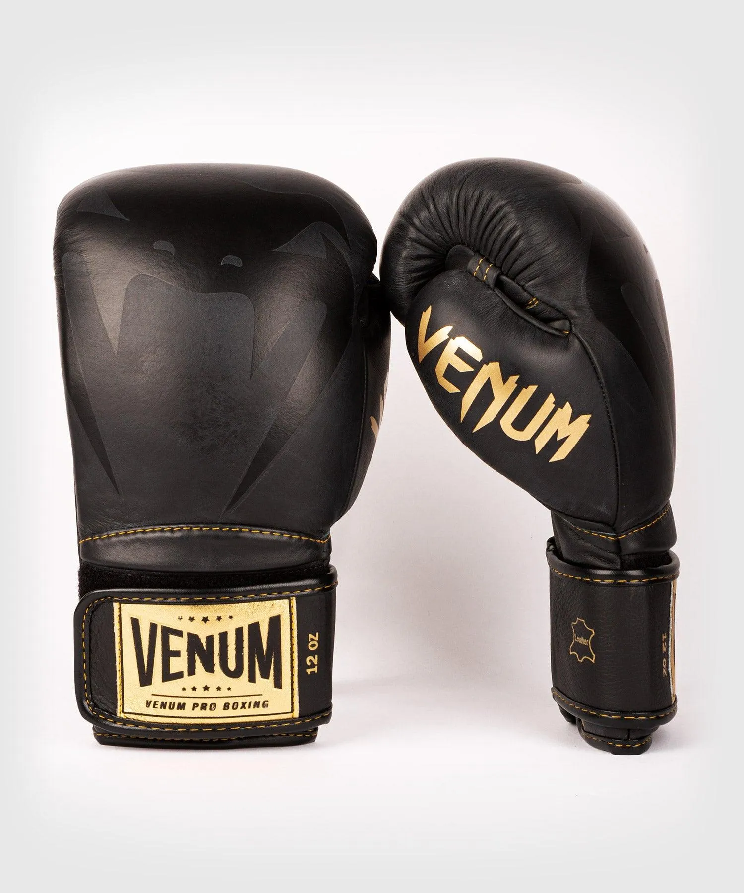 Venum Giant 2.0 Pro Boxing Gloves Velcro - Black/Black-Gold